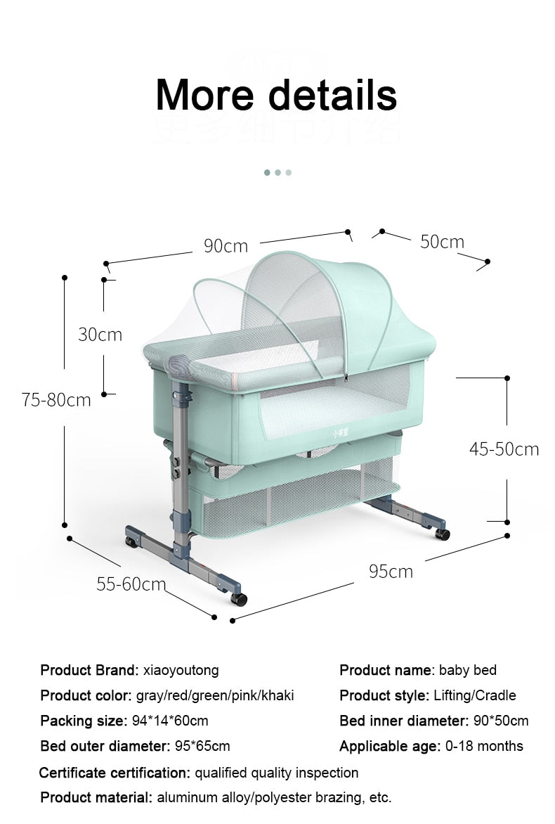 Rocking bed Portable Removable Crib