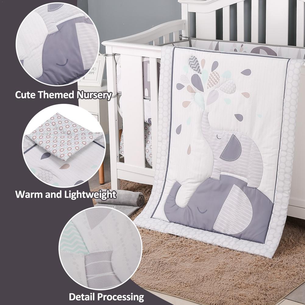 Three-Piece Baby Bedding Set Non-slip Sheets