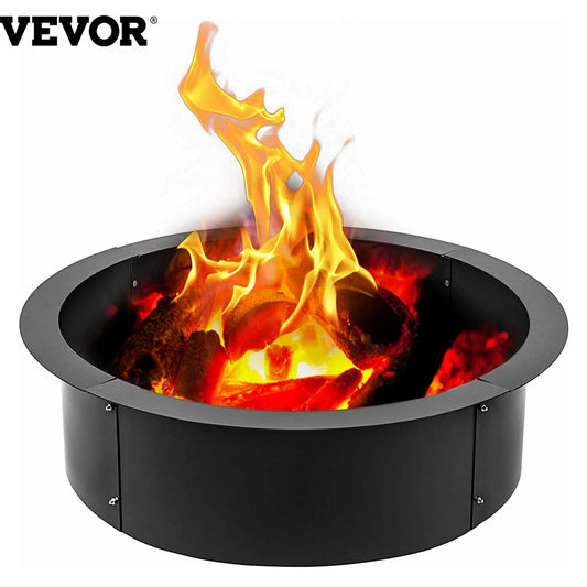 VEVOR Fire Pit Ring Liner Steel for Outdoor Camping Fishing Barbecue