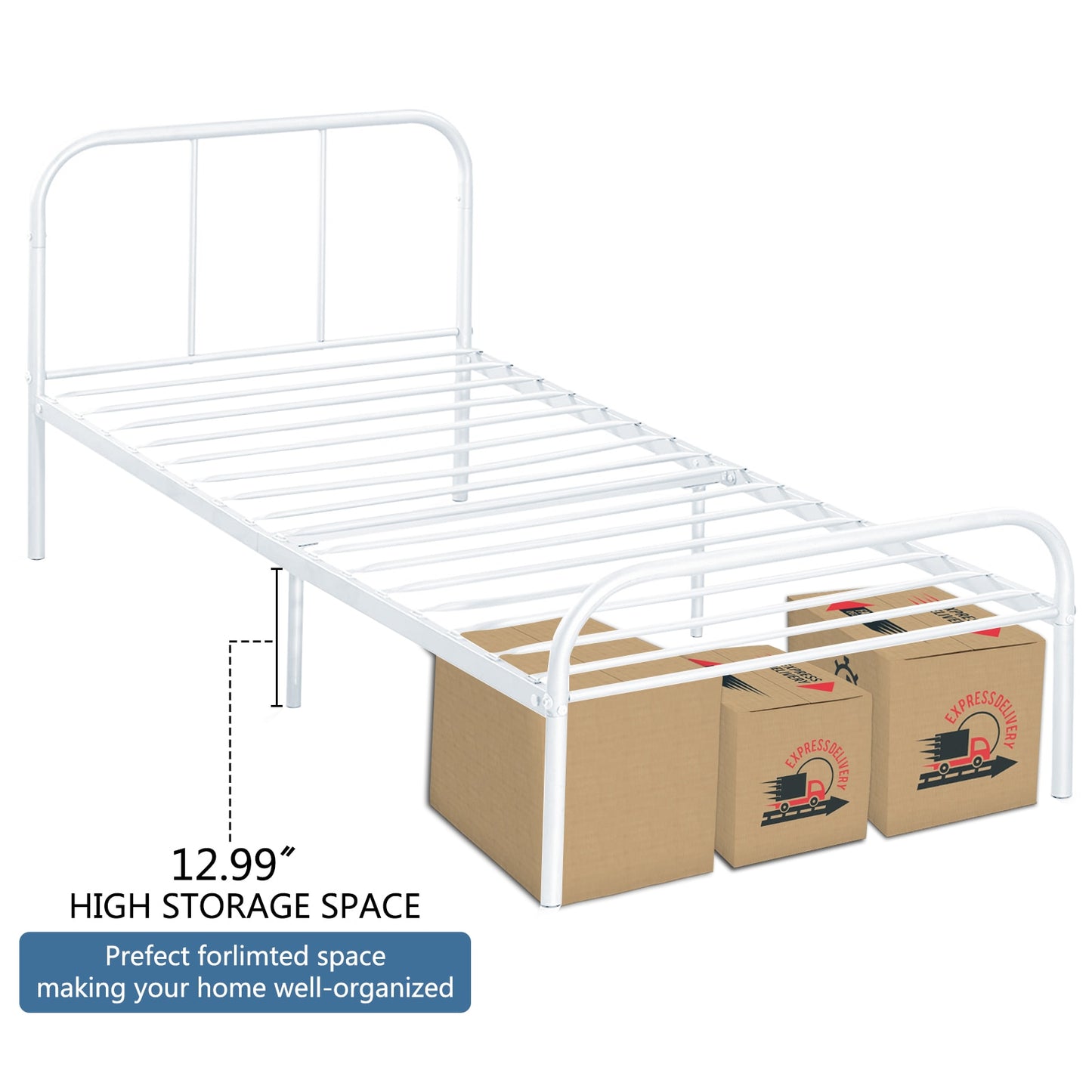 Voilamart Twin Single Metal Bed Frame