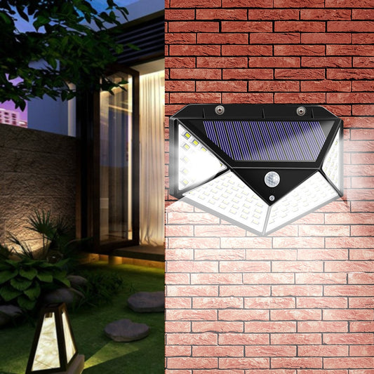 100LED Solar Wall Motion Sensor Lamp