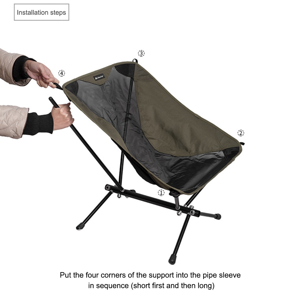 Outdoor Camping Chairs Folding Portable Chair Ultralight Hiking Seat Beach Fishing Chair