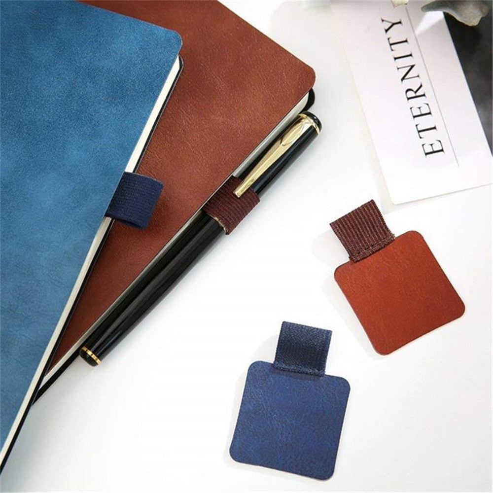 Pen Holder Self Adhesive Leather Pencil Holder Elastic Loop Pencil Clip Notebook Laptop