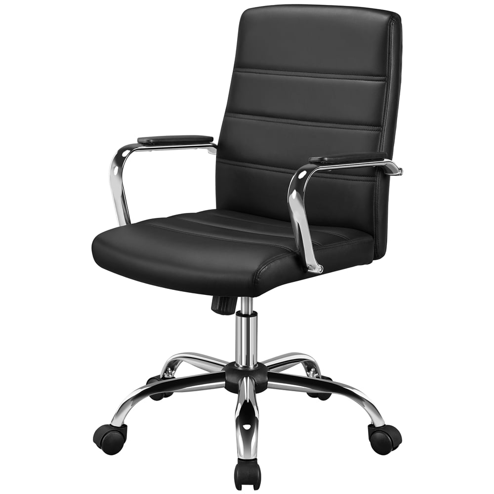 Adjustable Mid-Back Faux Leather Swivel Office Chair Computer Chair Home Office Chair Lift