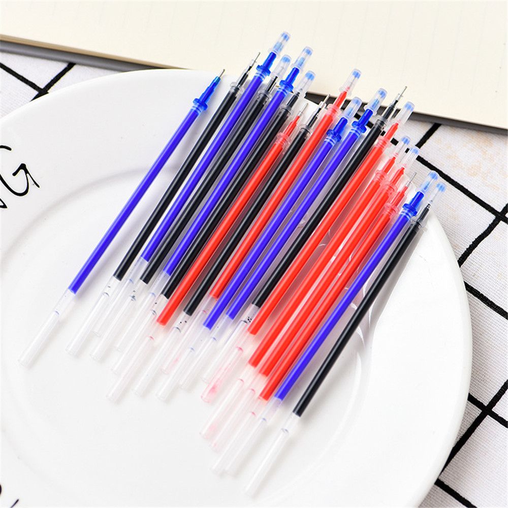 100 pcs/set 0.5mm Gel Pen Refills Red Blue Black Ink Pen Replacement School Office Supplies