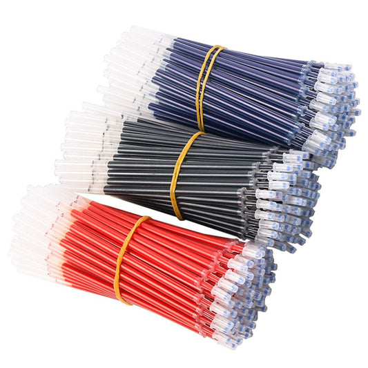 100 pcs/set 0.5mm Gel Pen Refills Red Blue Black Ink Pen Replacement School Office Supplies