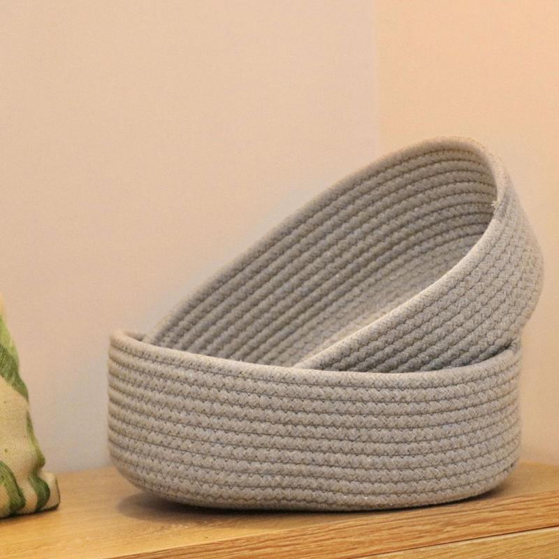 Handmade Cotton Woven Storage Basket