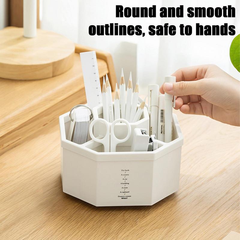 Cute Rotating Pen Pencil Organizer Pen Storage Container Desktop Storage Box