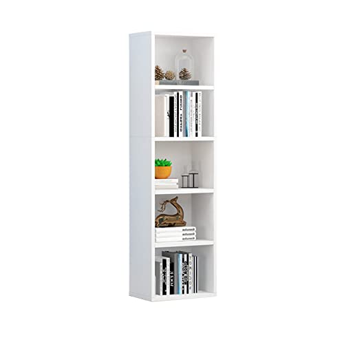 5-Tier Bookcase and Bookshelf Storage Shelves Corner Shelf Wood Display Storage